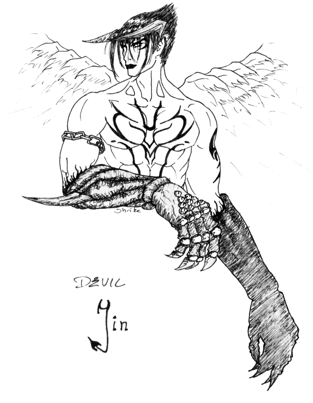 Devil Jin (just ink) by Shrike