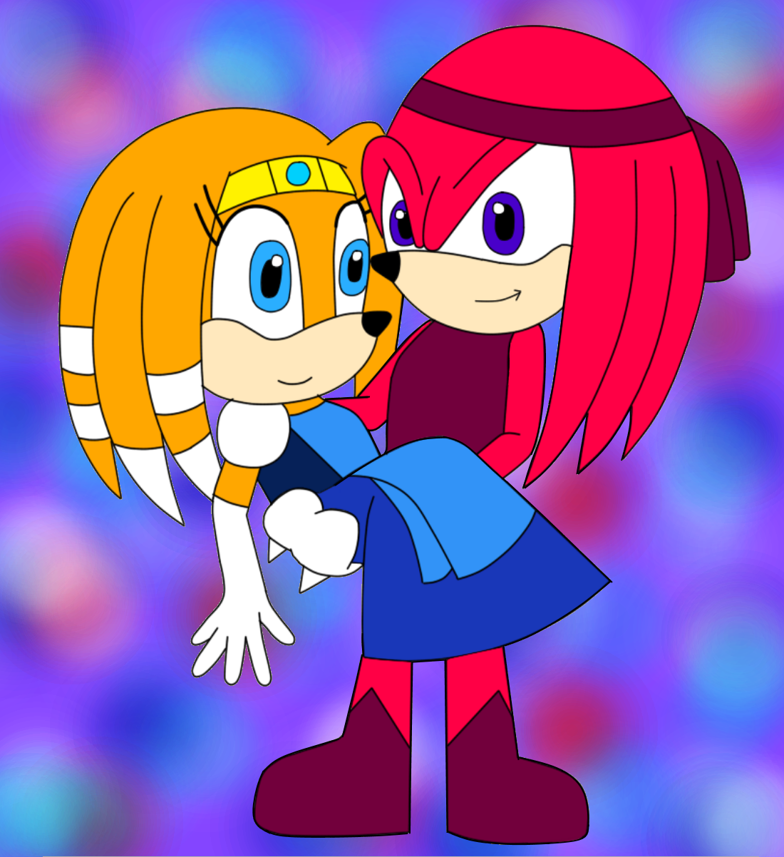 Knuckles and Tikal (Ruby and Sapphire cosplay) by ShyLily2000