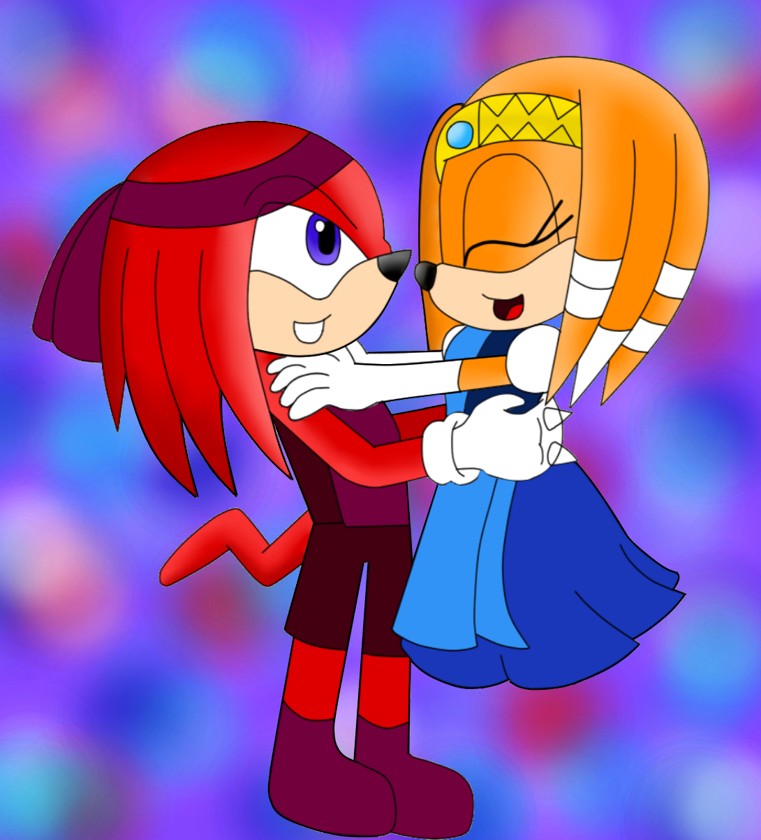 Knuckles and Tikal (Ruby and Sapphire cosplay) 2 by ShyLily2000