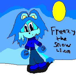 Freezy the snow lion by Siberthelioness
