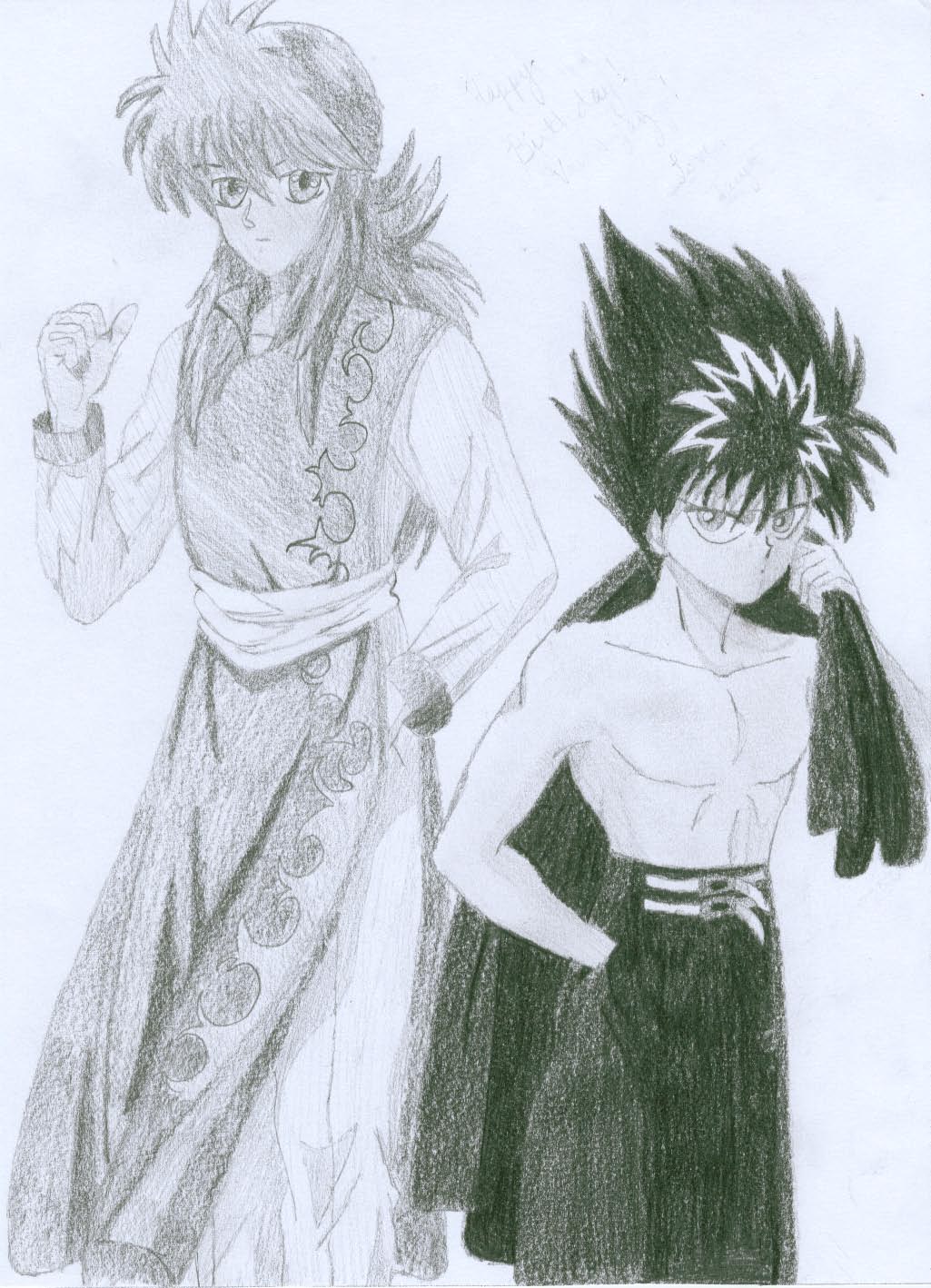 Hiei & Kurama by SilentBlackRaven26