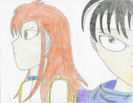 Kurama and Hiei by Silothiel