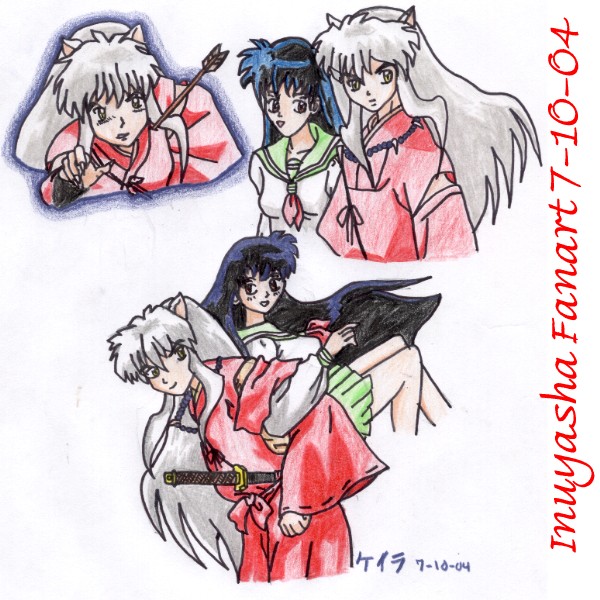 ~*Inuyasha + Kagome*~(and another Inuyasha) by Silver_Blood36