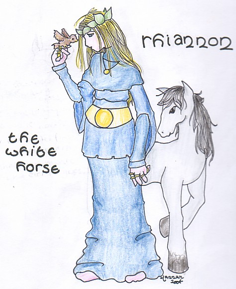 Rhiannon and the White Horse by Silver_Charm