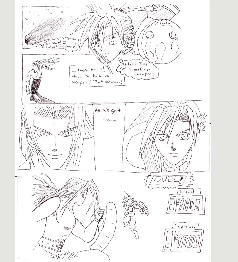 Cloud vs Sephiroth....wha..? by Silver_Dragon