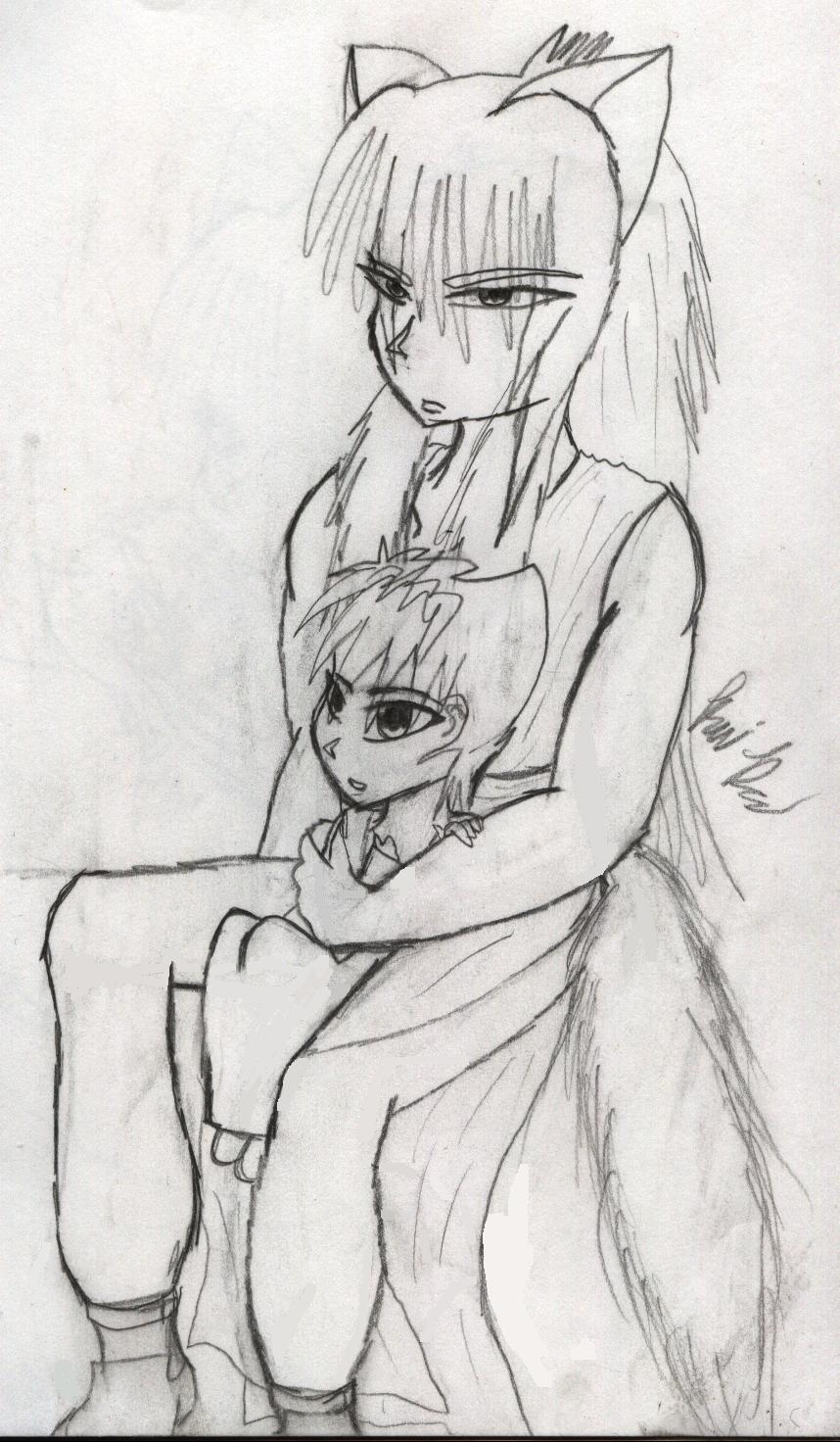 Protective Youko by Silver_Fox_theif