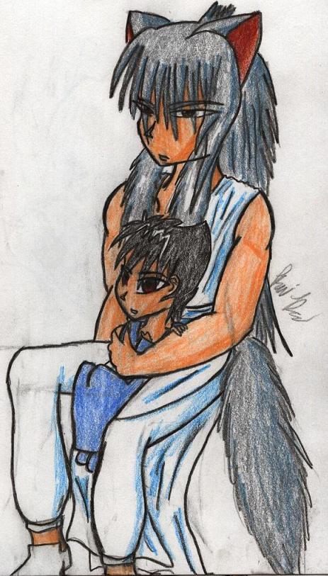 Protective Youko (Colored) by Silver_Fox_theif