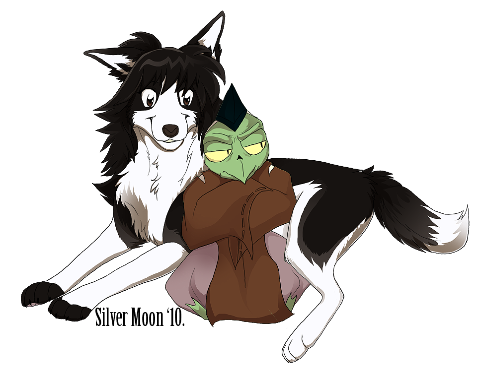 Rin and Jaken (No BG) by Silver_Moon