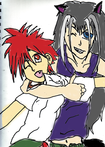 Daisuke and Alex by Silver_Sama