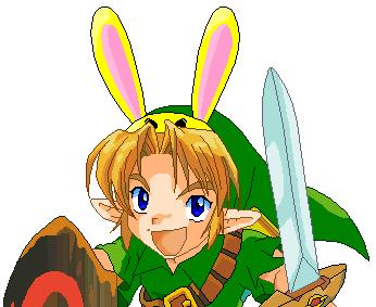 Link with bunny hood by Silver_Warrior