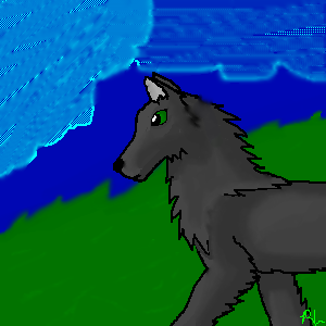 A Walking Wolf by Silvercluto