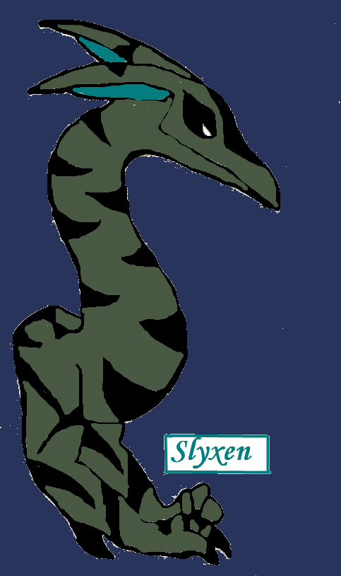Green slyxen by Silverscales