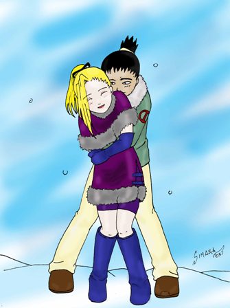 winter Hug[ShikaIno] by SimaraNekoi