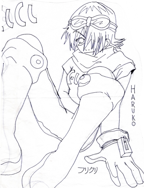 Haruko sketch by SimaraNekoi
