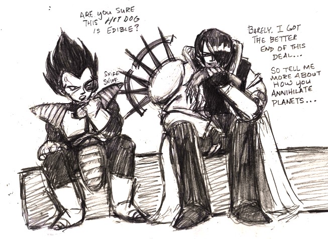 Comic crossover of Vegeta and Legato by Sir_Crocodile