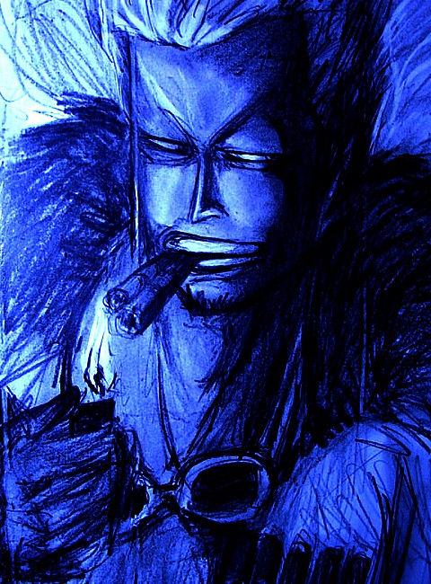Smoker in Blue by Sir_Crocodile