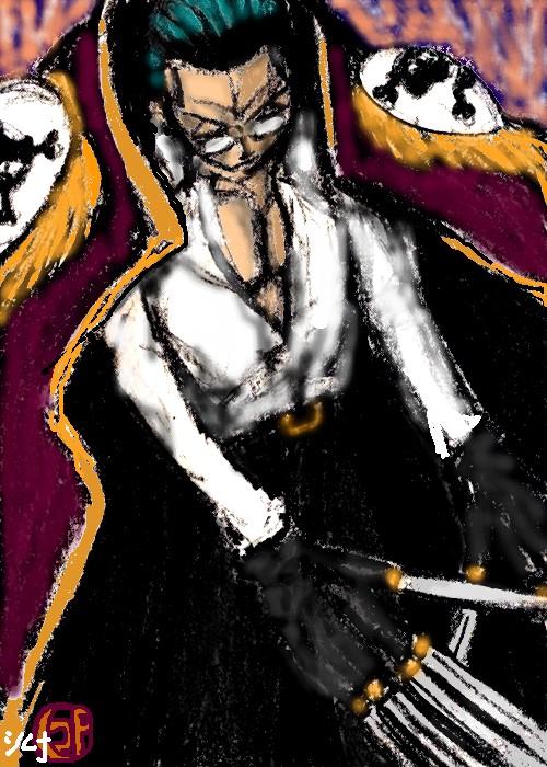 Sketch of Kuro's Shakushi Attack --colored by Sir_Crocodile