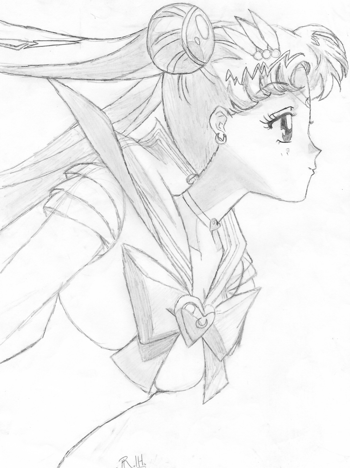 Soaring Sailor Moon by Sirengina