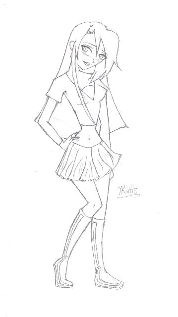 My Total Drama Island Character's new outfit... by Sirengina