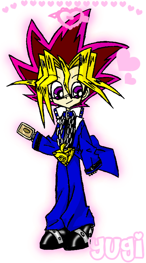 Yugi with a card by Sissie