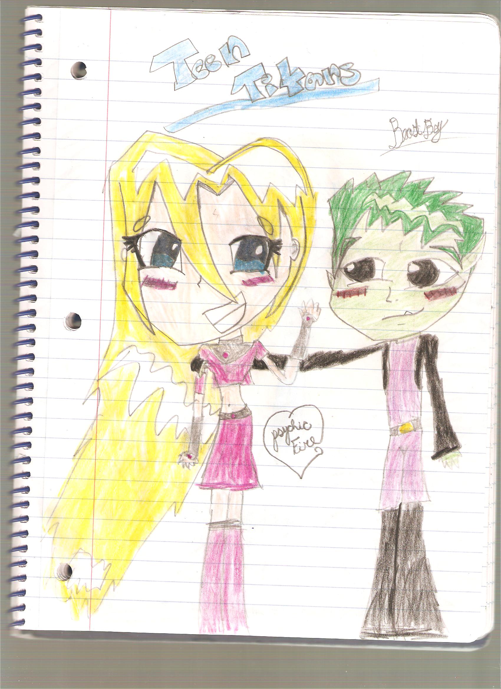 Me and beast boy by SkyGirl