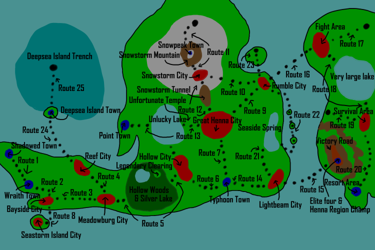 Henna Region Map by SkyThing