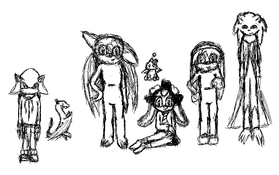 Assorted Sega and Sega Styled Characters by SkyThing