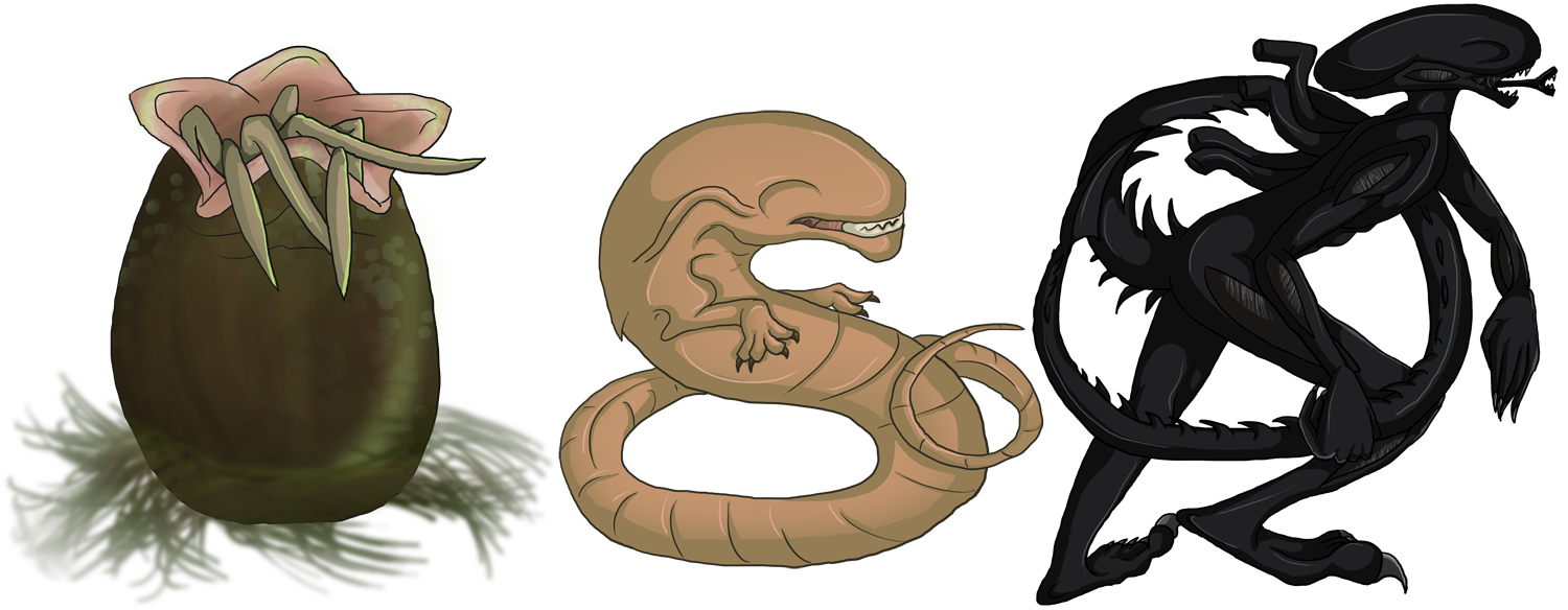 Xenomorph Squibies by SkyThing