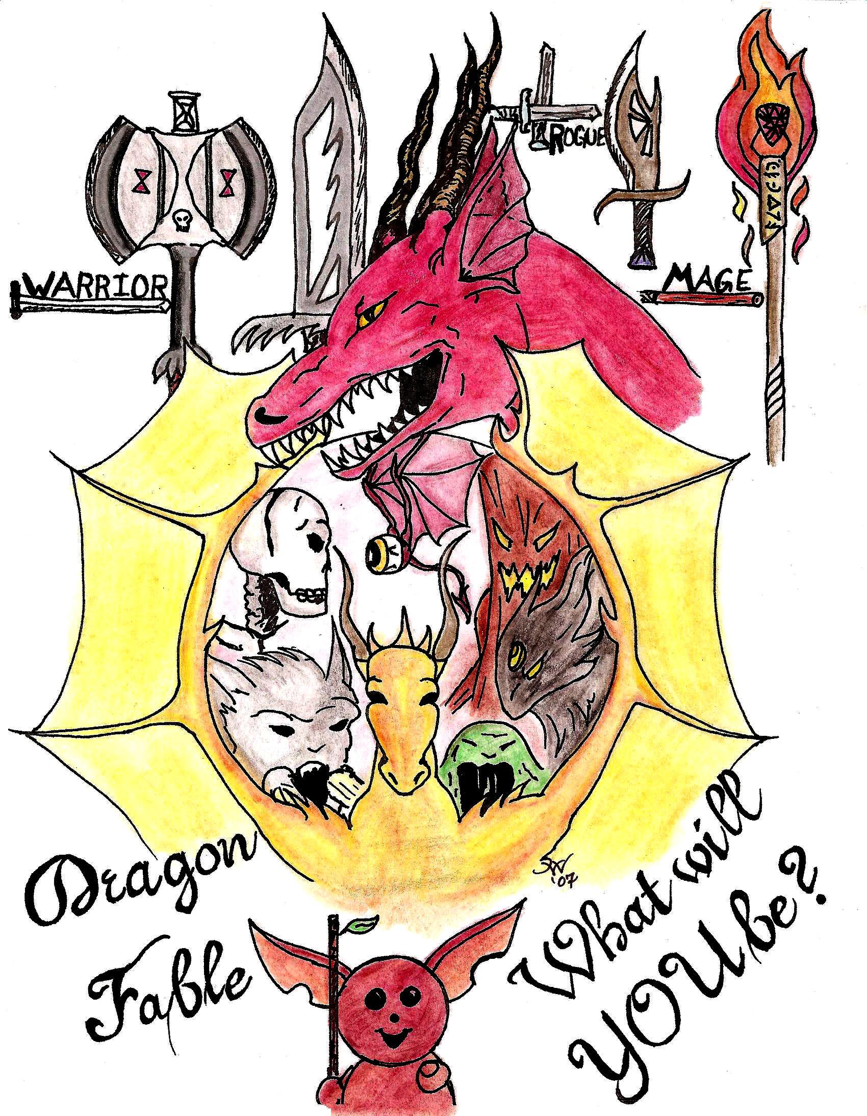Dragon Fable Fan Art Contest - colour by SkyWarpStudios