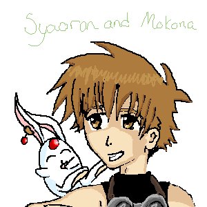 Syaoran to Mokona by Skyklutz