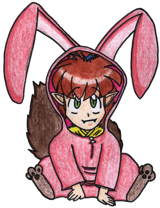 Shippo in a Bunny Suit by SleepyShippo