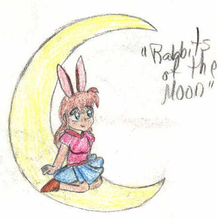 Rabbit Girl on the Moon by SleepyShippo