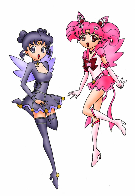 Diana and Eternal Sailor Chibi Moon by Sliv