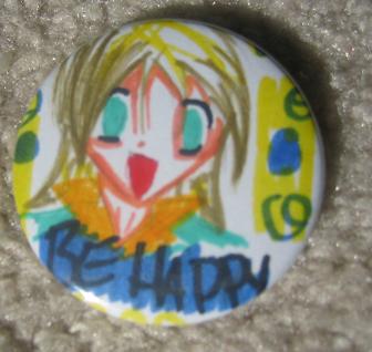 Be Happy" Button by SlothyGothy