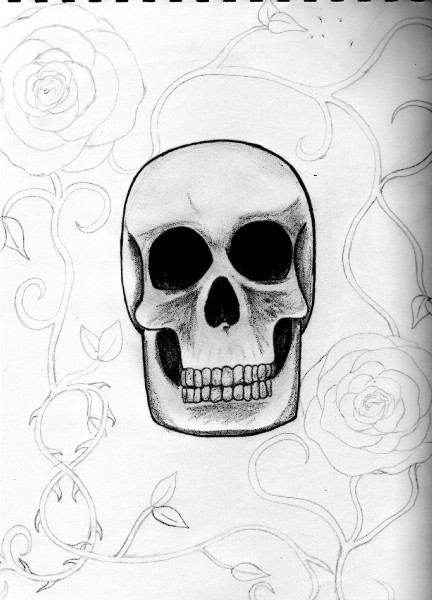 Skull and Vines by SmilyFacedGurl