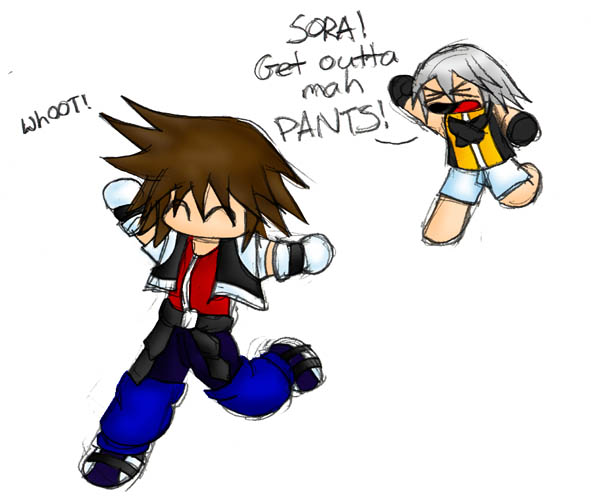 -Gasp- Sora's in Riku's pants! by Snake_Eyes