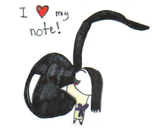 Orochimaru loves his note by SnowKitty