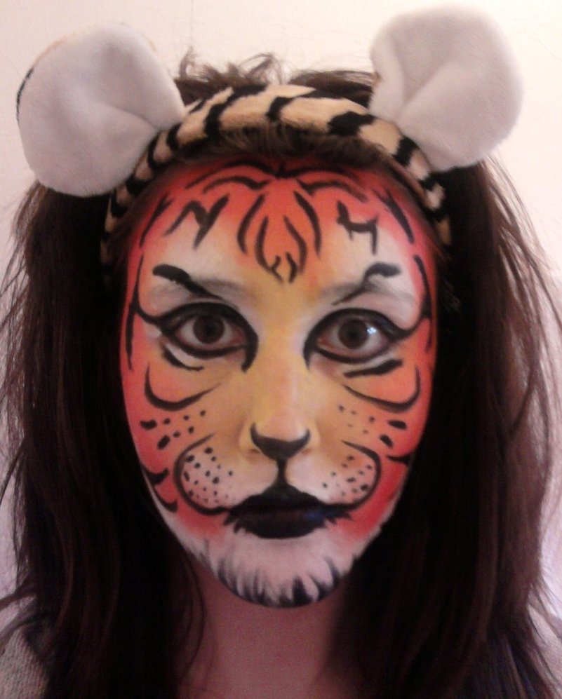 Tiger face painting by SofeSmity