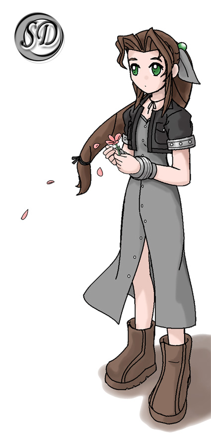 Aeris-requested by MikoDoujinshi by SolitaryDreamer
