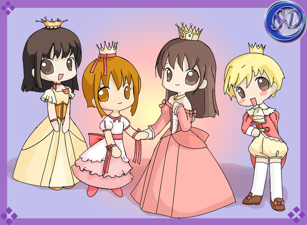 princesses and a... Momiji!^_^ by SolitaryDreamer