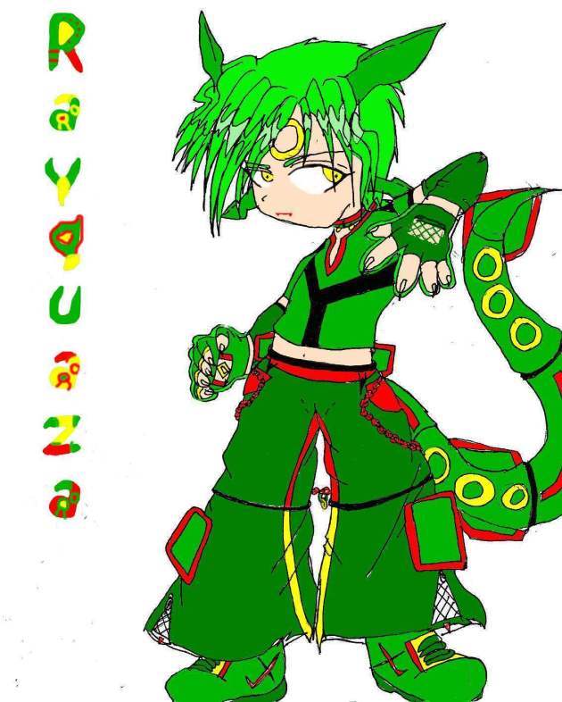 Human Rayquaza by SoloAzume