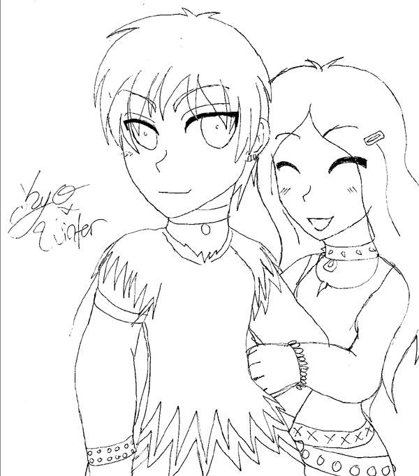 Sohma Kyo and Winterleaf (Request) by SoloAzume