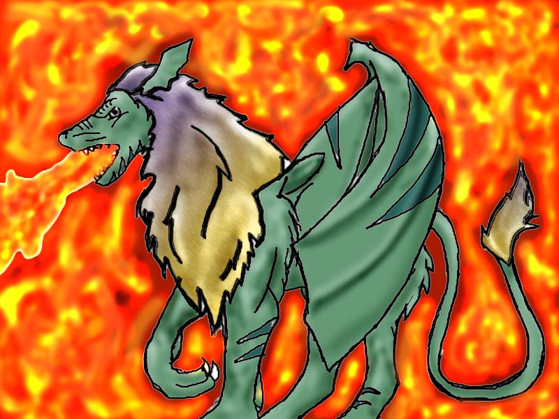 furry? fire dragon - (requested by  dragonfan379) by Sonari_RavenWing