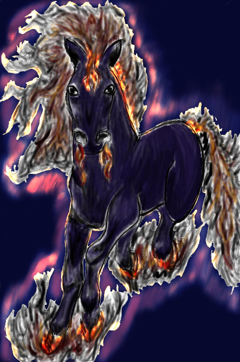 Dark Fire 'Pony' for Blue-Fire by Sonari_RavenWing