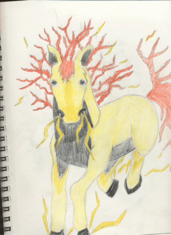 Lightning Horse Inked (or rather penciled) by Sonari_RavenWing