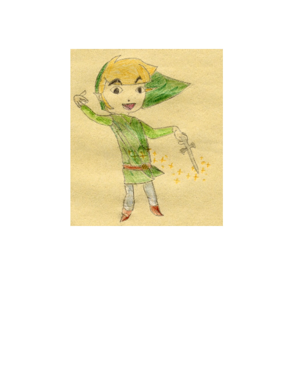 Link Playing Windwaker by Song_of_a_Phoenix