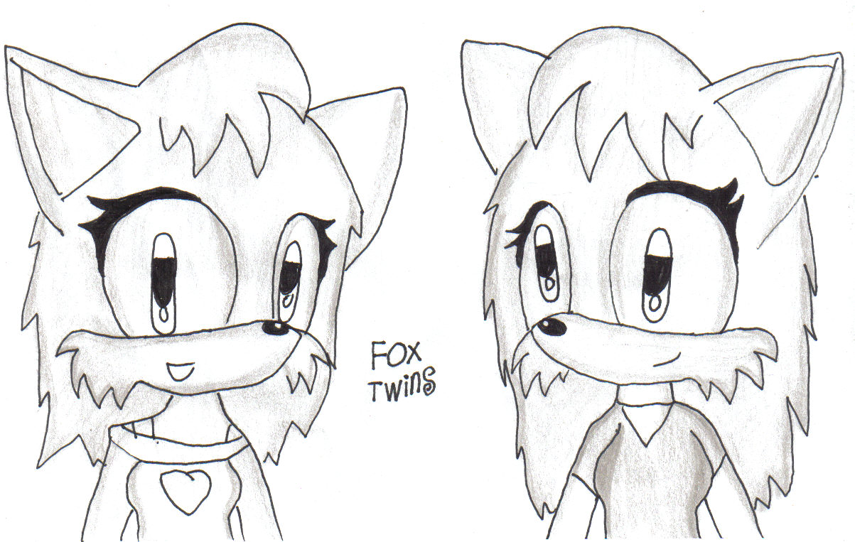 foxy twins*shading* by SonicDX1995