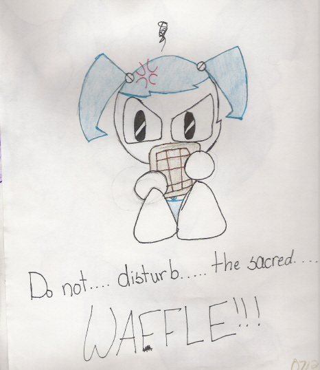 Don't disturb the waffle! by SonicManiac