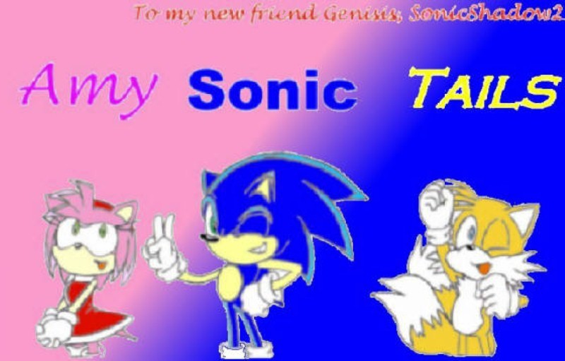 Sonic,Amy,and Tails-request from Genesis(redone) by SonicShadow2