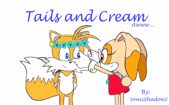 Cream Giving Tails a Flower Crown- Request from Ti by SonicShadow2